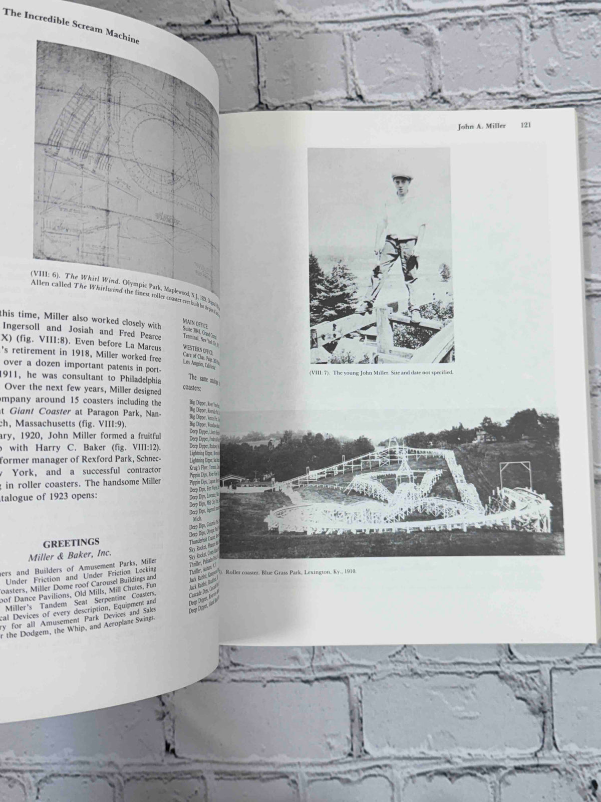 The Incredible Scream Machine: A History of the Roller Coaster by Robert Cartmell, 1987 Amusement Park Books Paperback - John A. Miller chapter illustrations