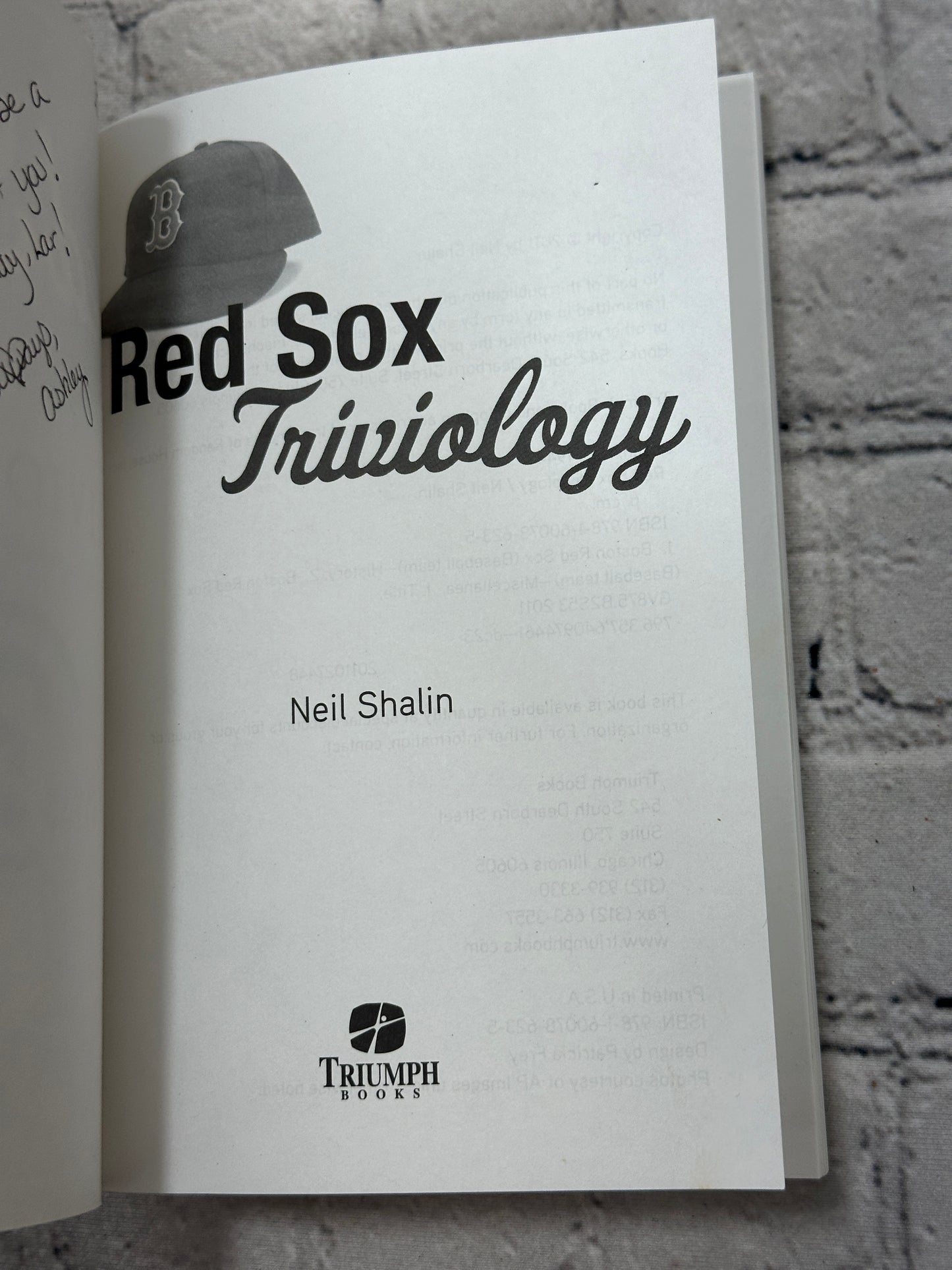 Red Sox Triviology by Neil Shalin [2011]