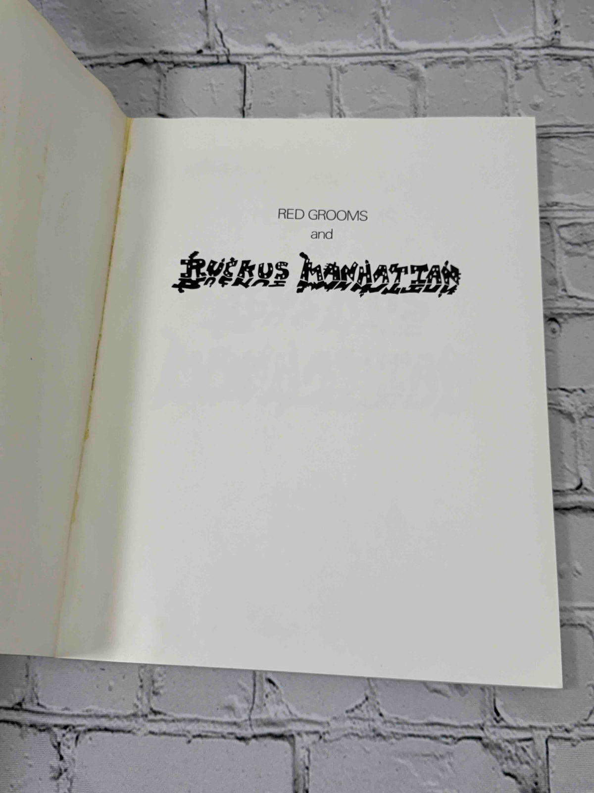Red Grooms and Ruckus Manhattan by Judd Tully, 1977 George Braziller Trade Paperback - half title page