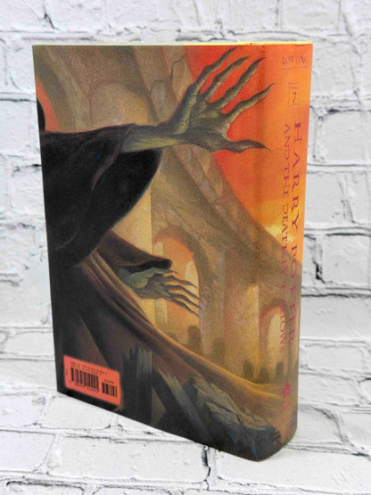 Harry Potter and the Deathly Hallows by J.K. Rowling, 2007 Scholastic Hardcover - back and spine of dust jacket