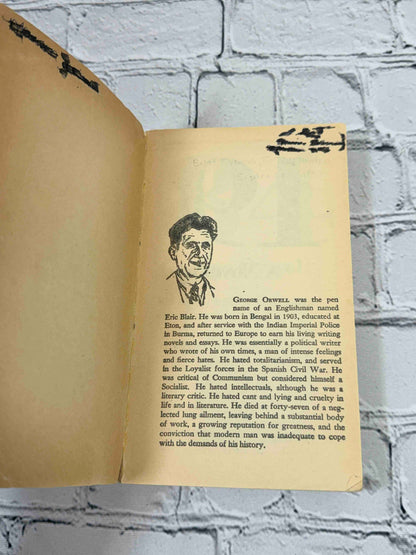 1984 by George Orwell, 1983 Signet Classic Mass Market Paperback - first page with author biography