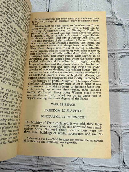 1984 by George Orwell, 1983 Signet Classic Mass Market Paperback - sample text page