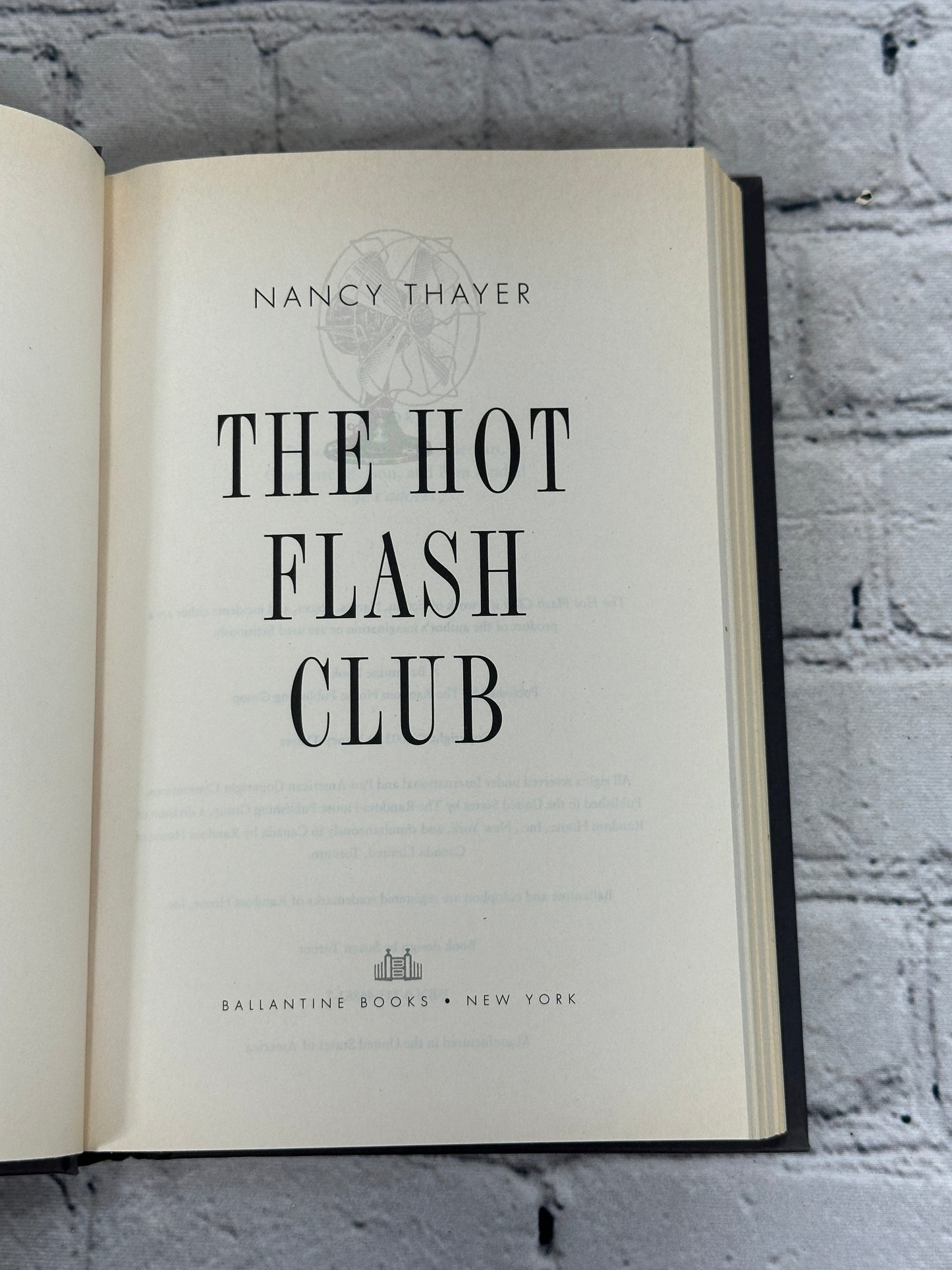 The Hot Flash Club By Thayer, Nancy [2003]