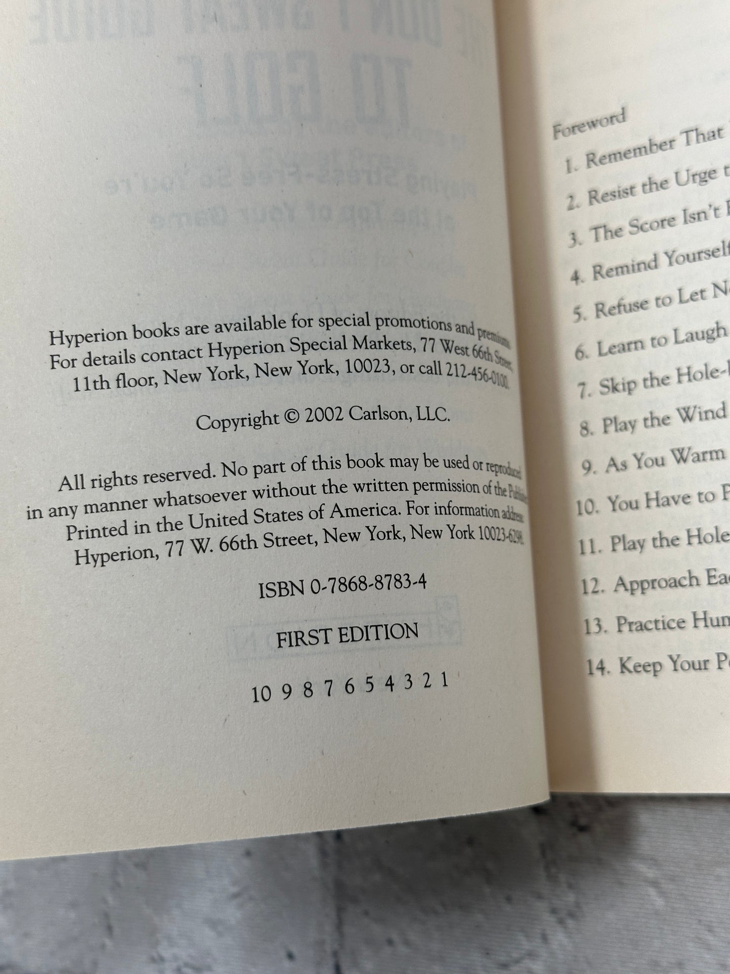 The Don't Sweat Guide to Golf : Playing Stress-Free So..[2002 · First Edition]