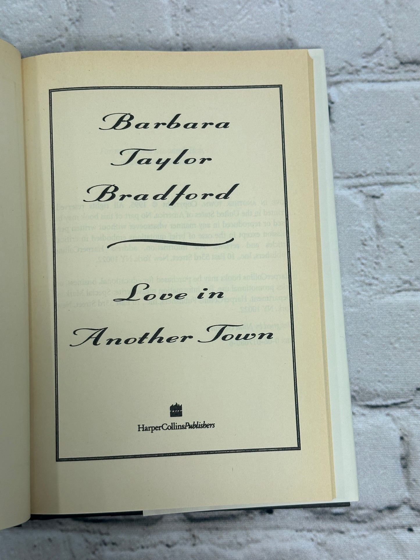 Love in Another Town by Barbara Taylor Bradford [1995]