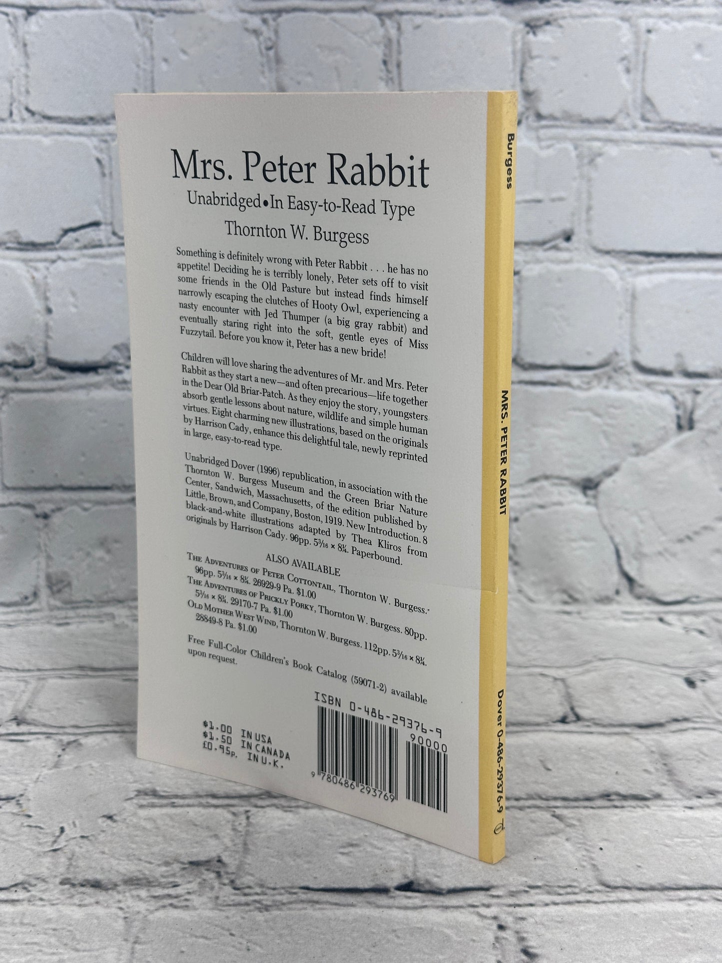 Mrs. Peter Rabbit by Thornton W. Burgess [Dover Children's Trift Classic · 1996]