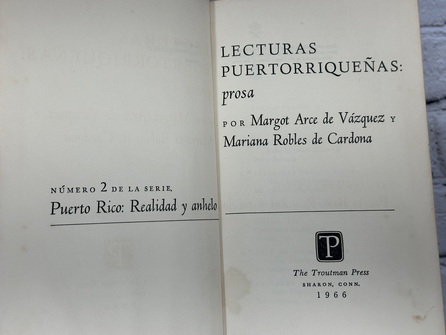 Lecturas Puertorriquenas: Prosa [Puertorican Readings: Prose · 1966]