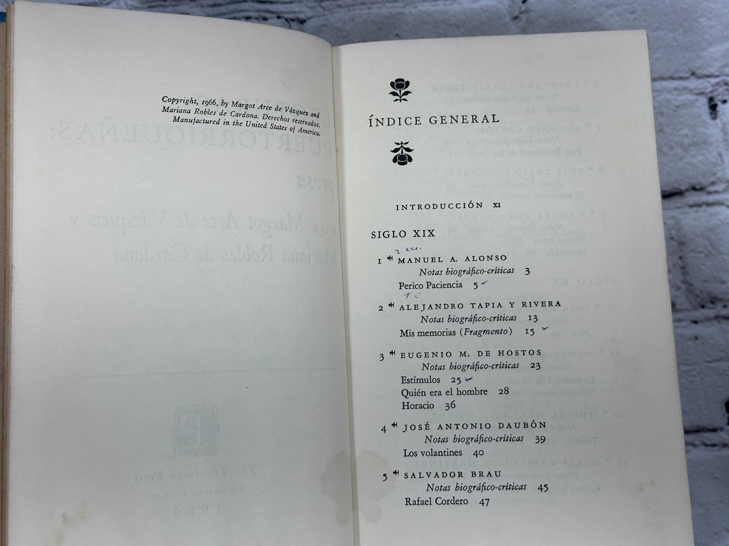 Lecturas Puertorriquenas: Prosa [Puertorican Readings: Prose · 1966]