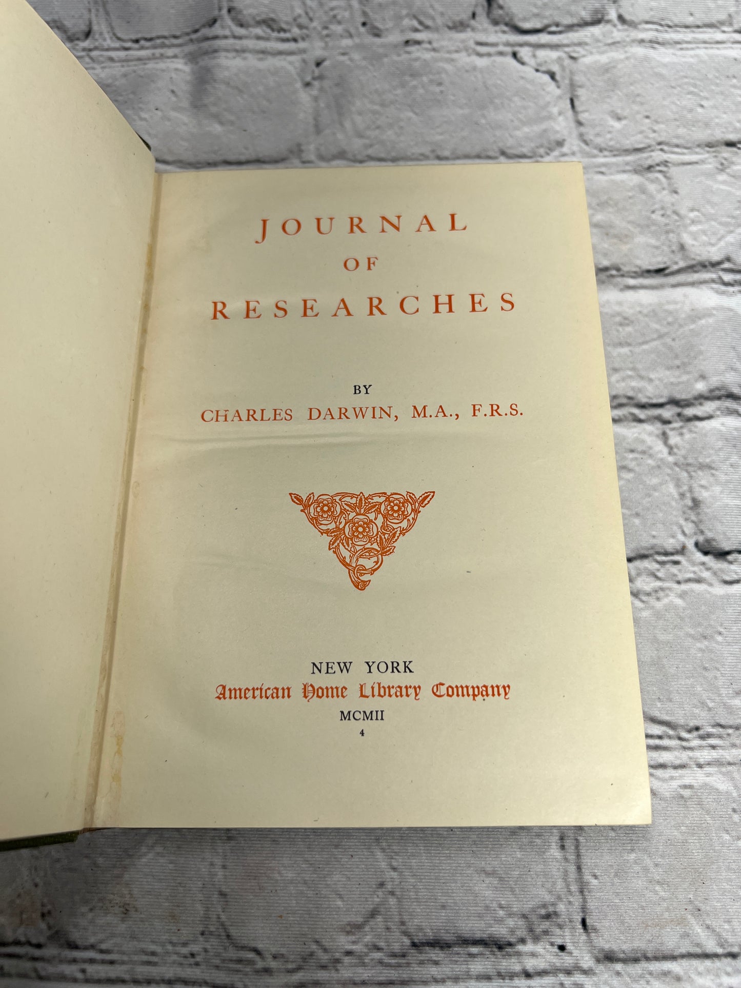 Journal of Researches by Charles Darwin [American Home Library 2nd Ed. · 1902]