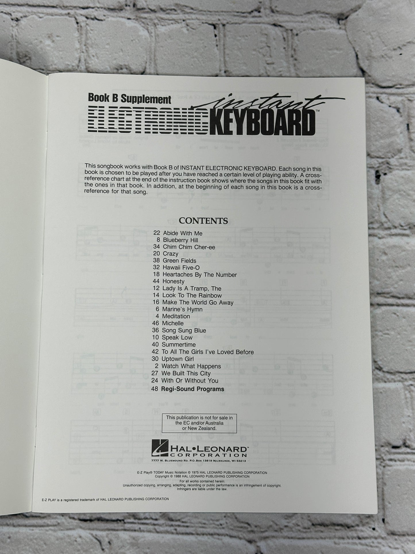 Instant Electronic Keyboard Book A/Book B/ Book B Supplement [3 Music Book Lot