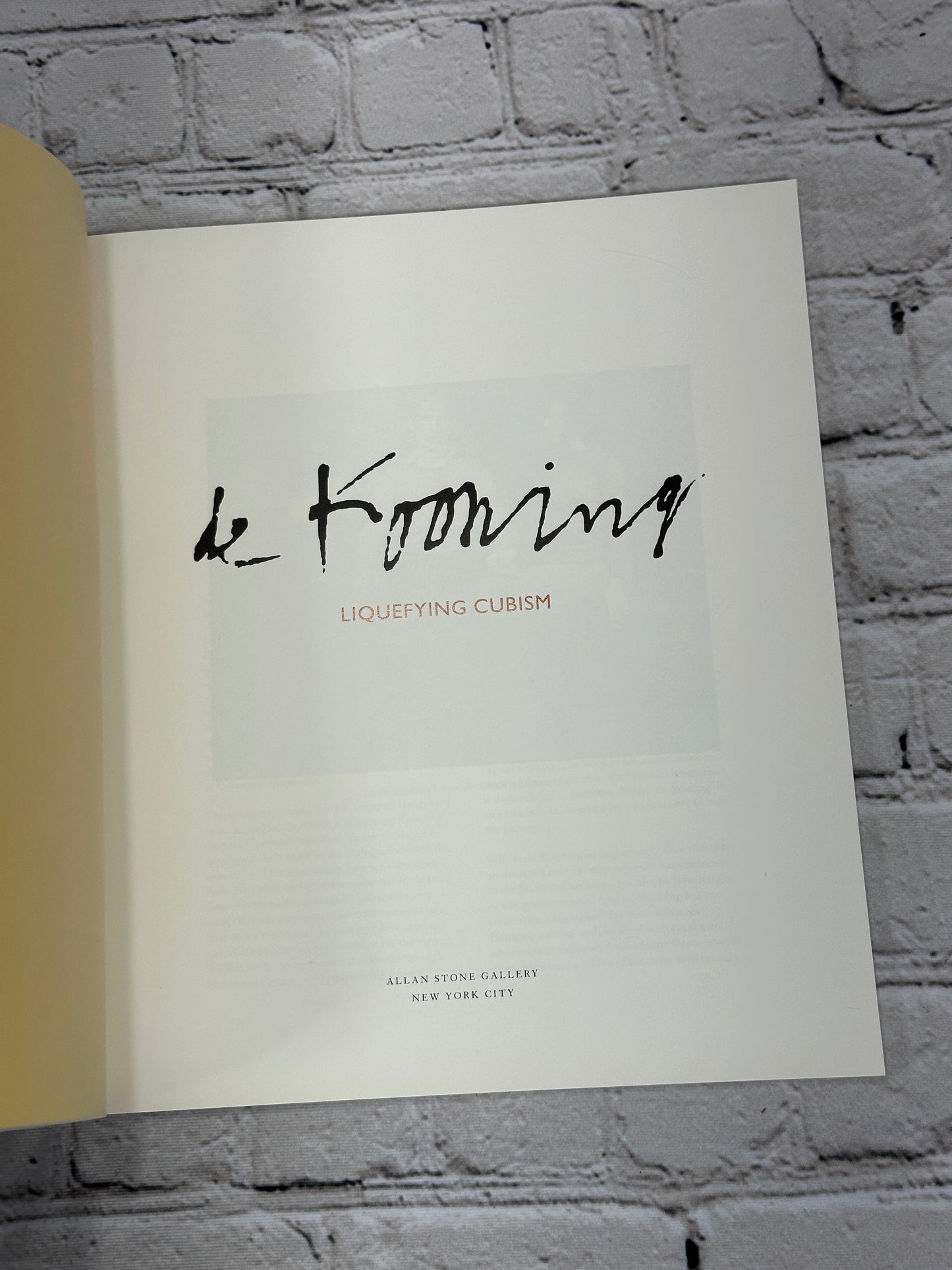 Willem de Kooning Liquefying Cubism [Allan Stone Gallery · 1994]