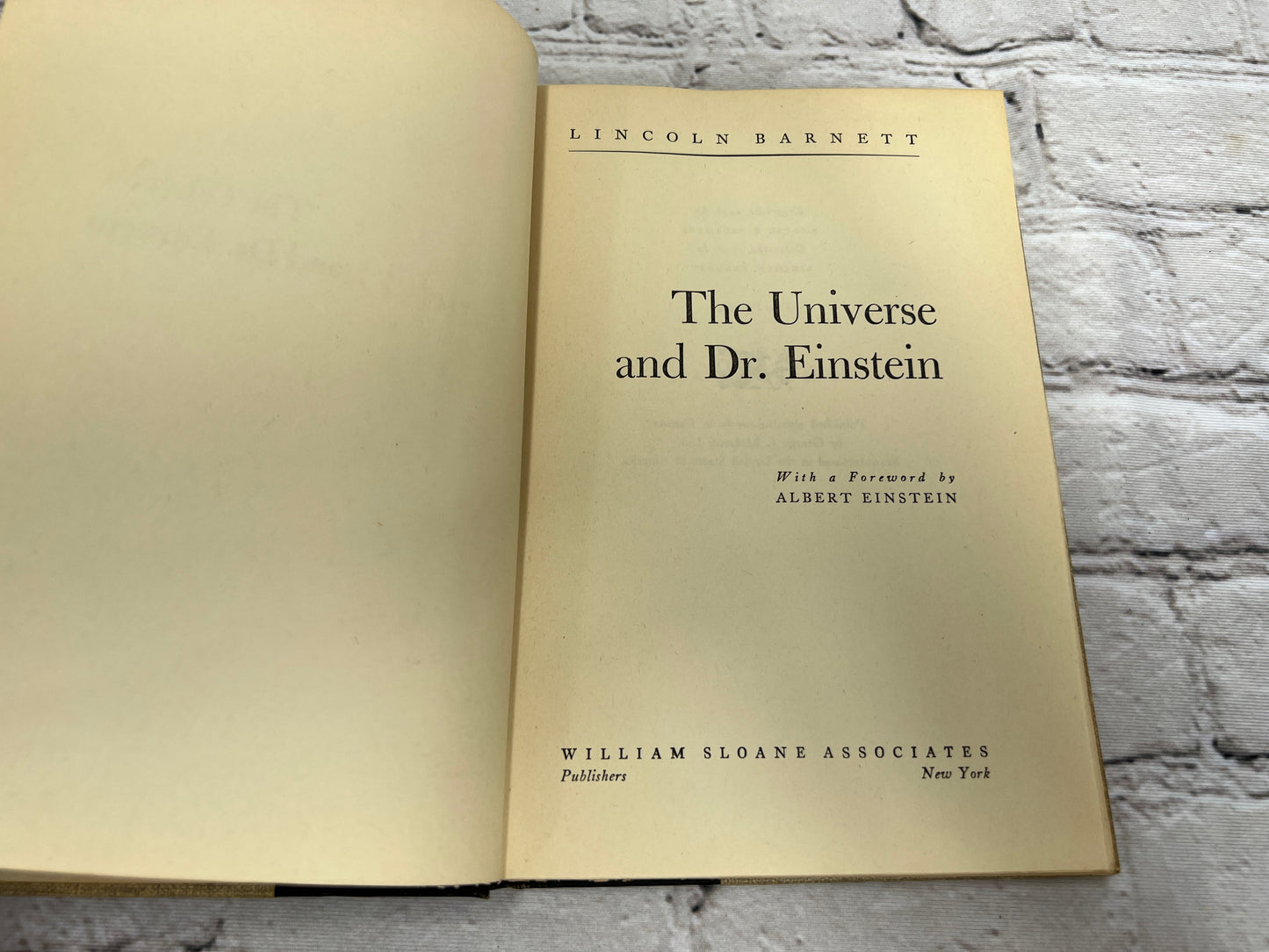 The Universe and Dr. Einstein [1st Printing · Lincoln Barnett]