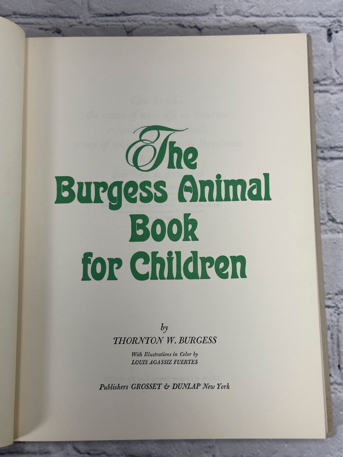 The Burgess Animal Book for Children by Thornton W. Burgess [1965]