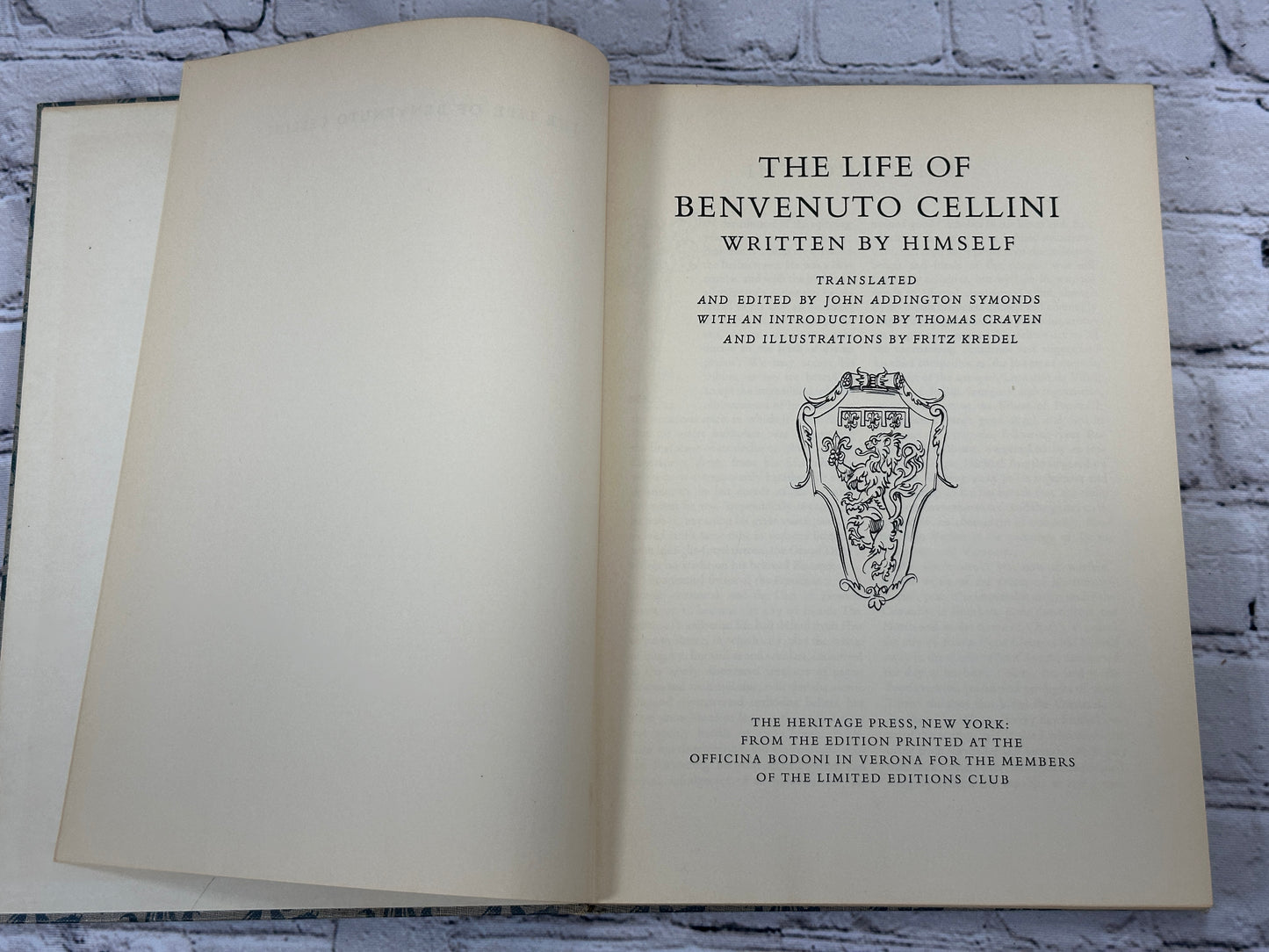 The Autobiography of Benvenuto Cellini [Heritage Press]