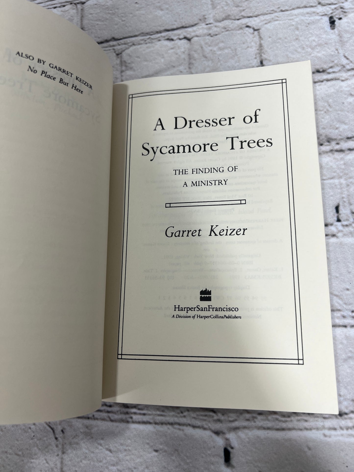 A Dresser of Sycamore Trees The Finding of a Ministry By Garret Keizer [1991]