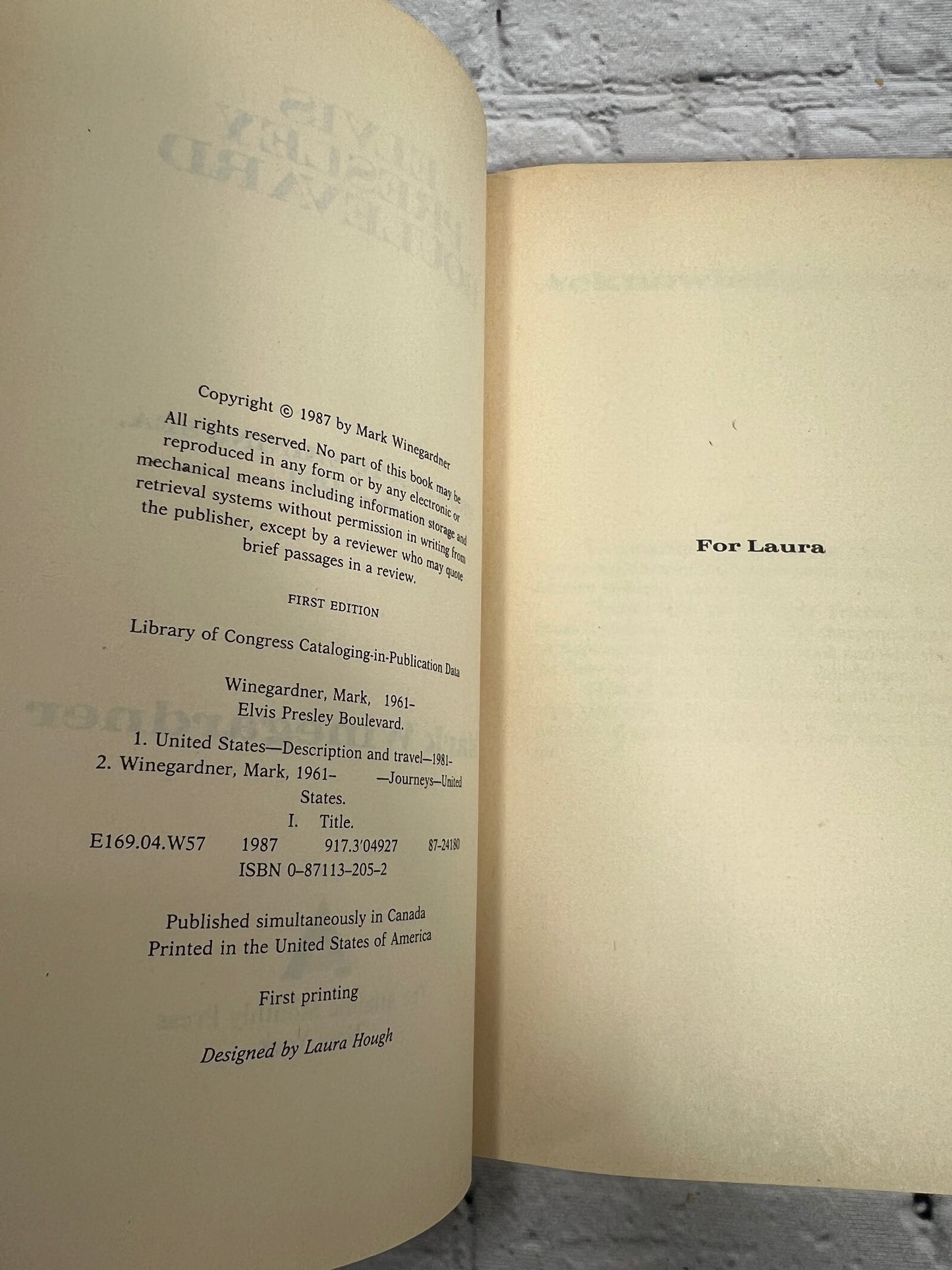 Elvis Presley Boulevard: From Sea to Shining Sea, Almost by Mark Winegardner [1987]