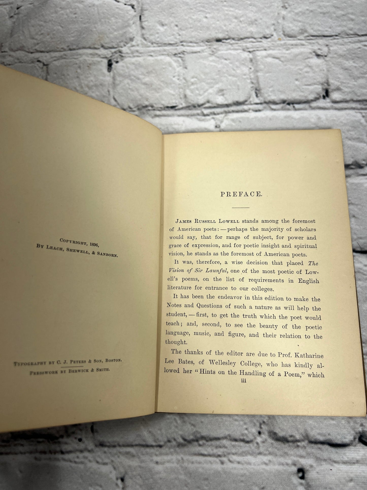 Lowell's Vision of Sir Launfal The Students' Series of English Classics [1896]