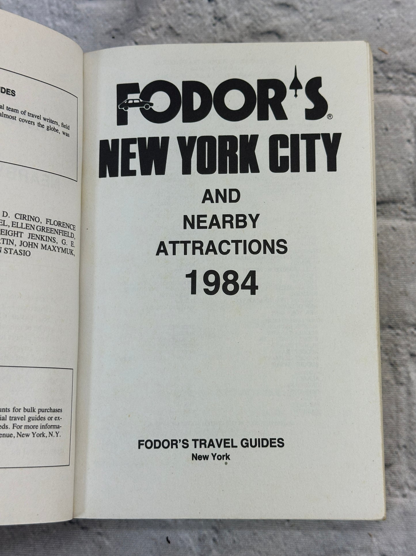 Fodor's New York City and Nearby Attractions [1984]