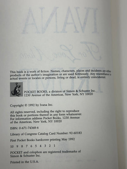 For Love Alone by Ivana Trump [1st Print · 1992]