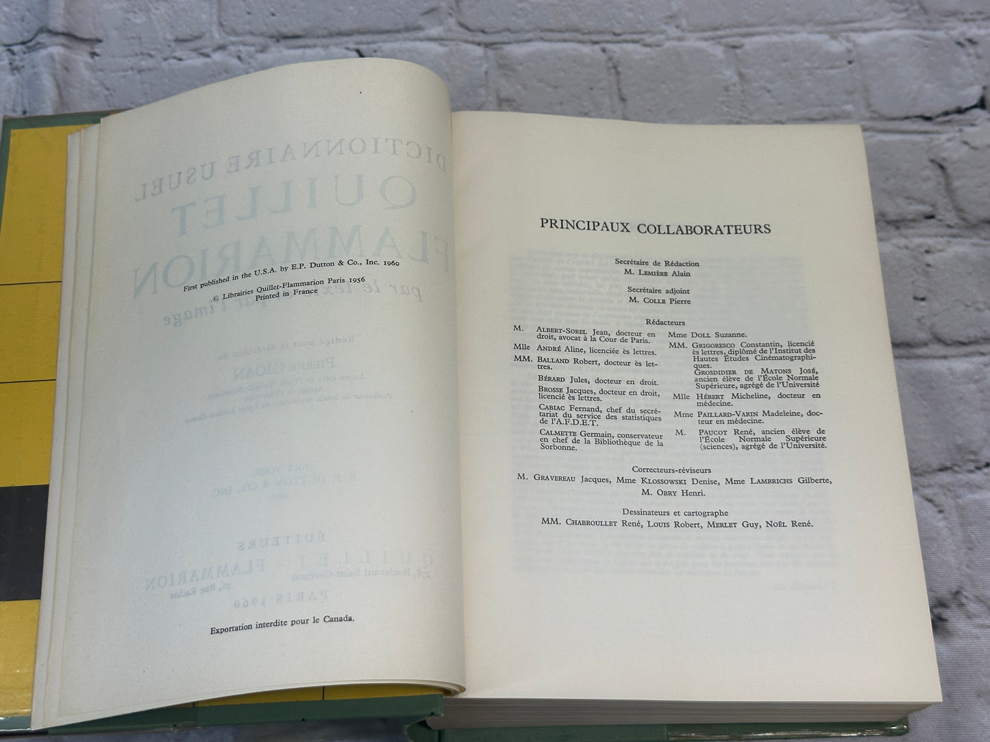 Dictionnaire Usuel Quillet Flammarion by Pierre Gioan [1960]