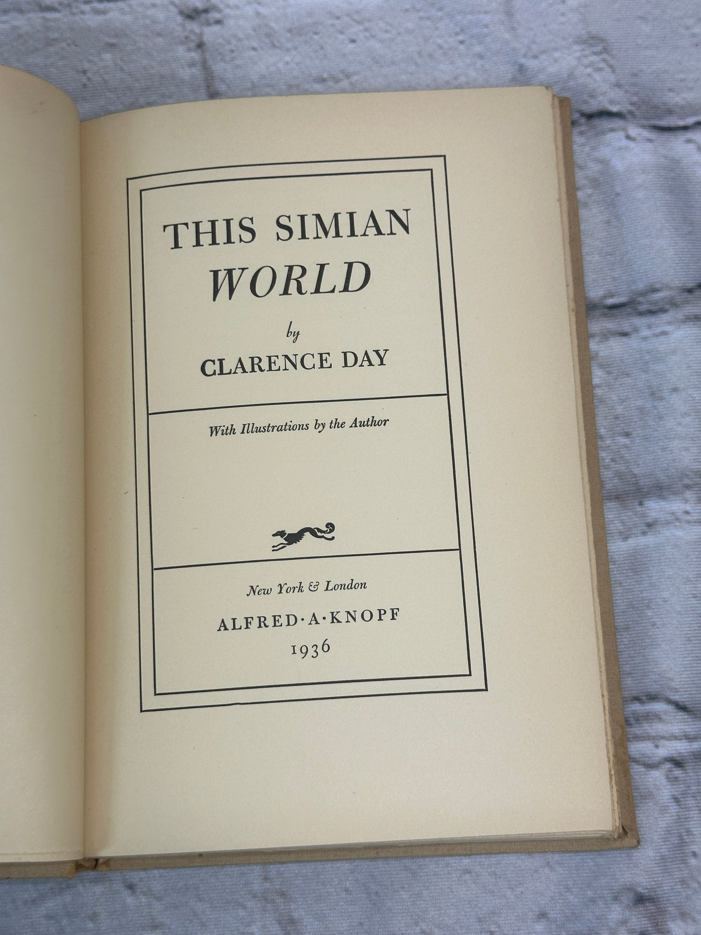 This Simian World by Clarence Day [1936]