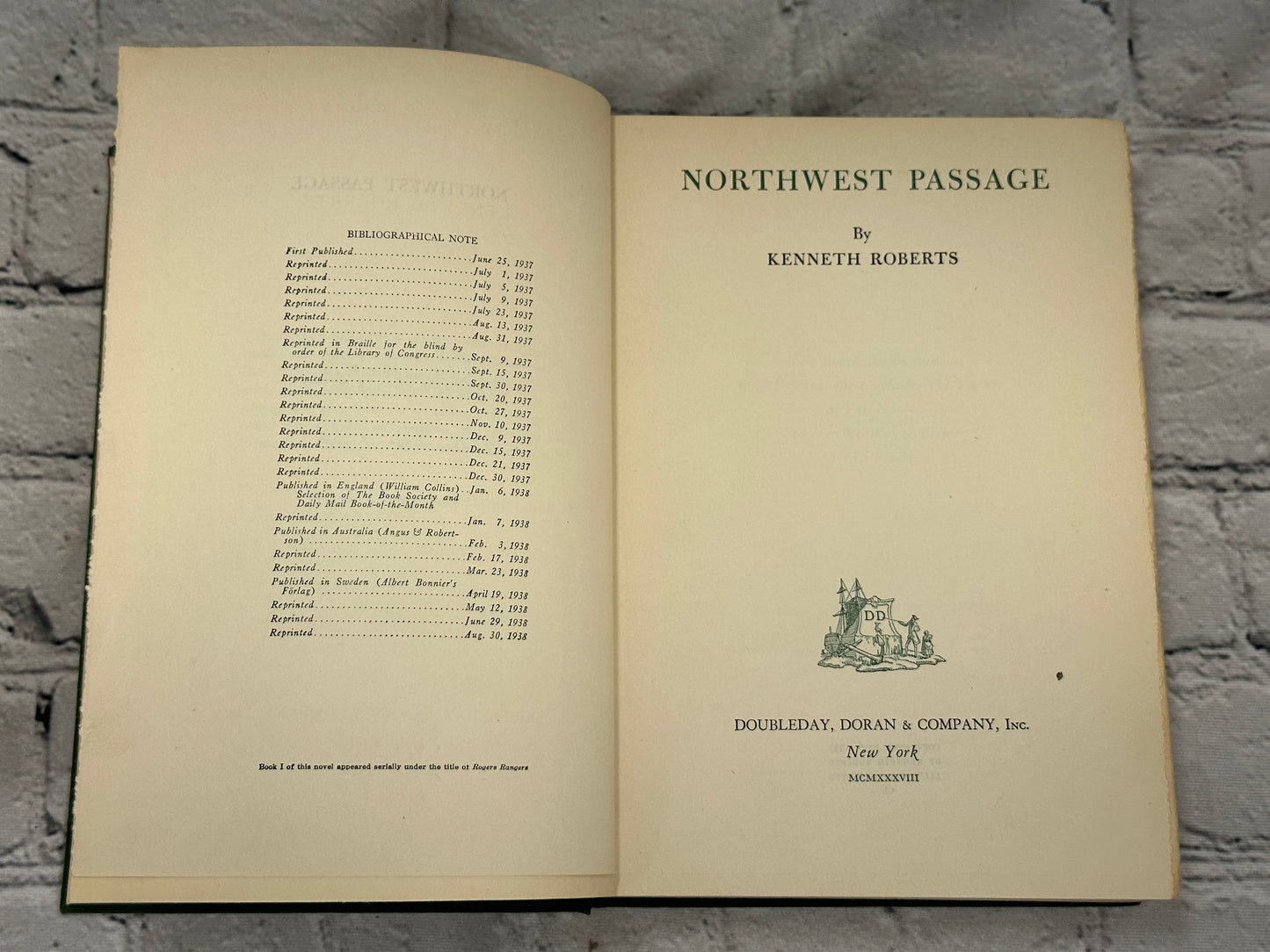 Northwest Passage by Kenneth Roberts [1938]