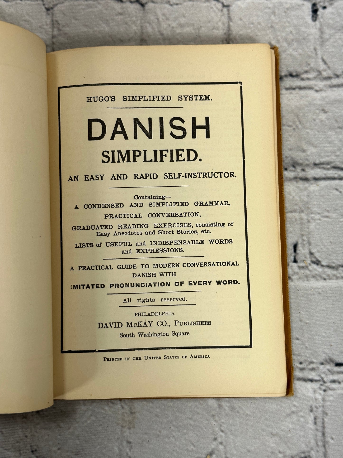 Hugo's Danish Simplified: An Easy and Rapid Self-Instructor