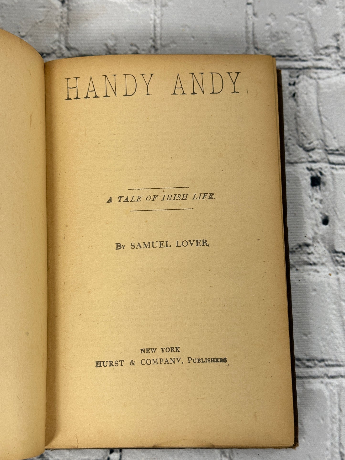 Handy Andy: A Tale Of Irish Life By Samuel Lover [Arlington Edition]