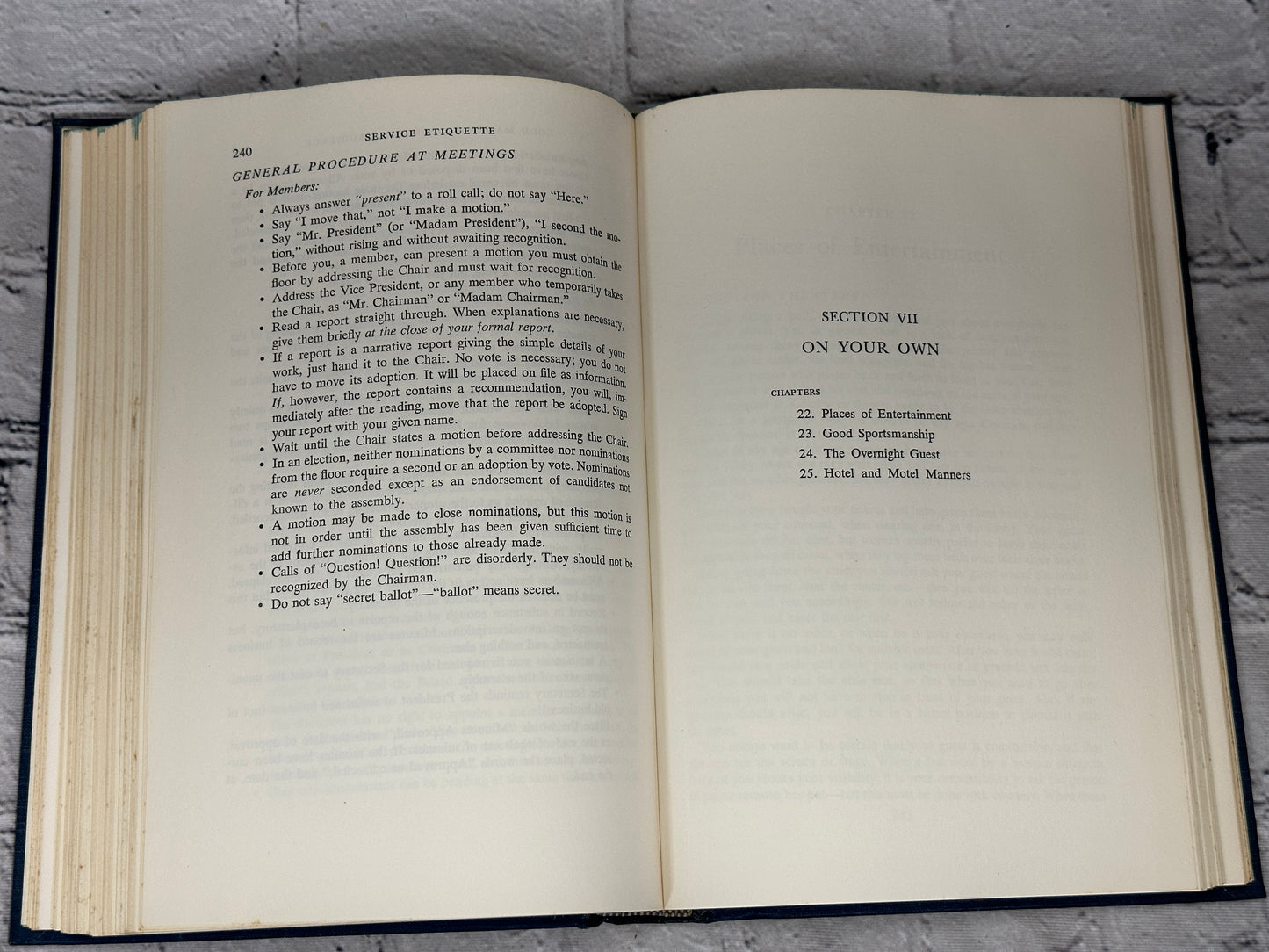 Service Etiquette by Bruce McCandless [1959 · US Naval Institute]