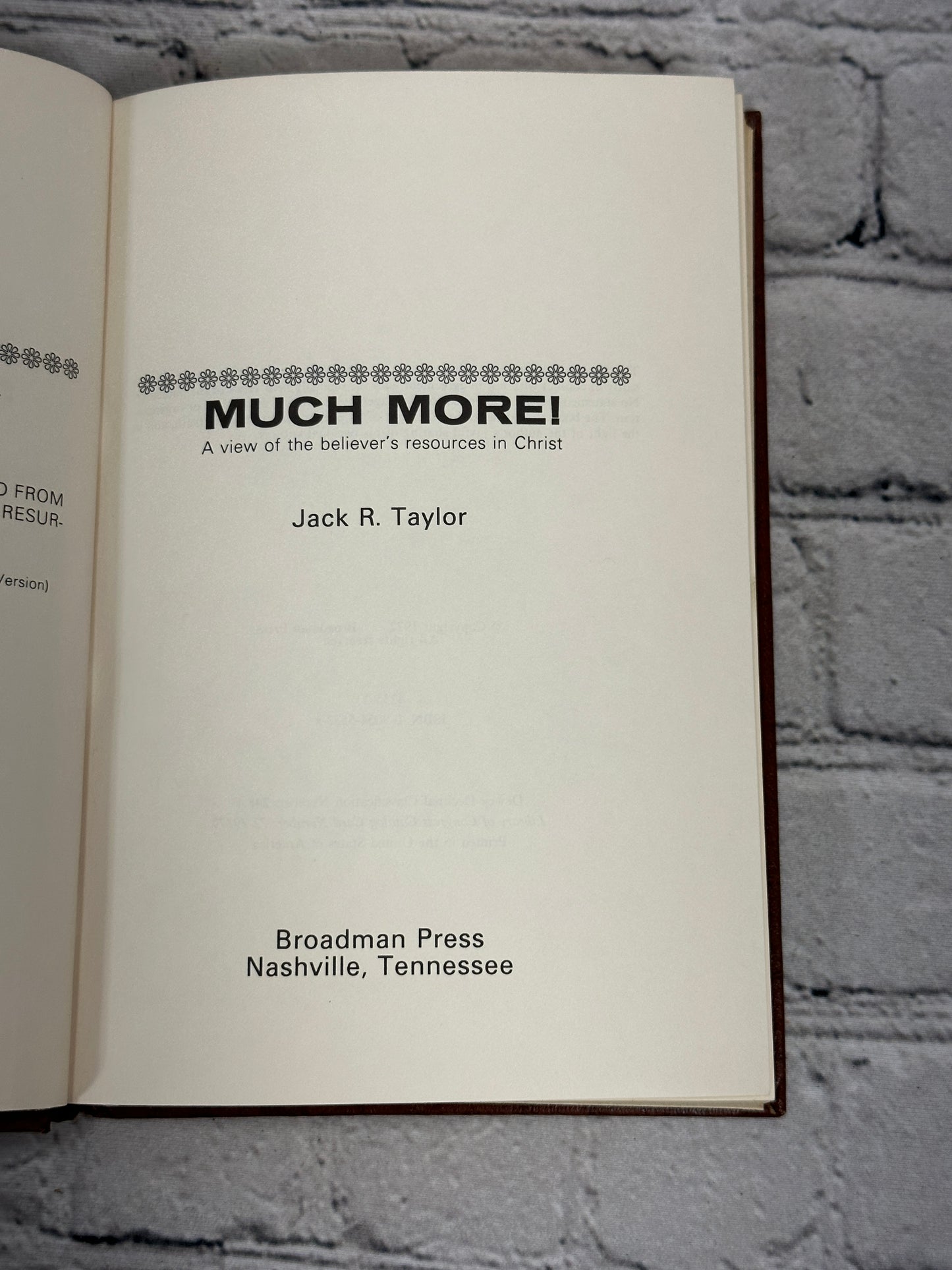 Much More! By Jack R. Taylor [1972]