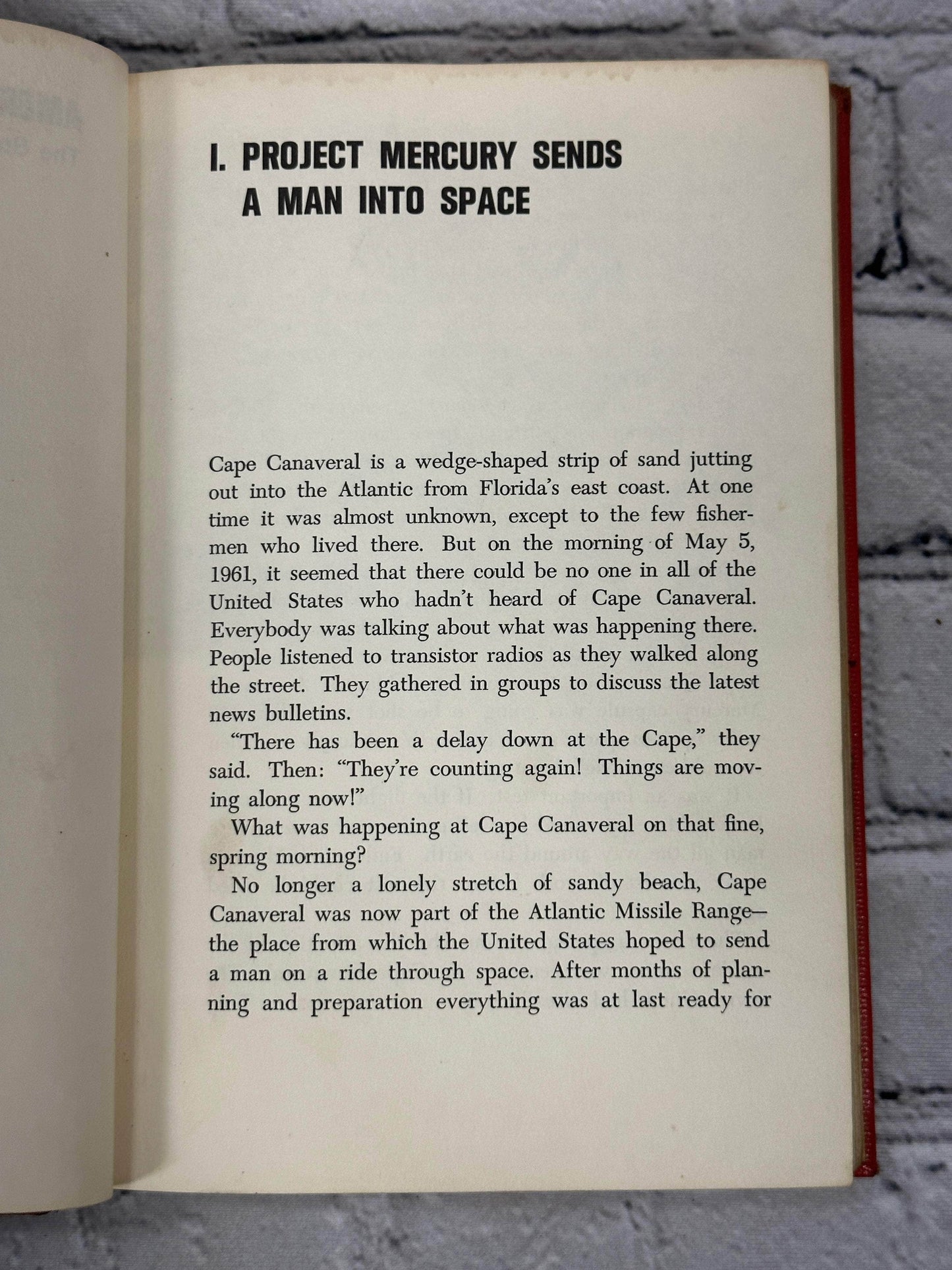 Flipped Pages Americans into Orbit: The Story of Project Mercury by Gene Gurney [1962]