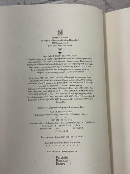 Flipped Pages Big Magic: Creative Living Beyond Fear by Elizabeth Gilbert [2015 · 1st Edition]