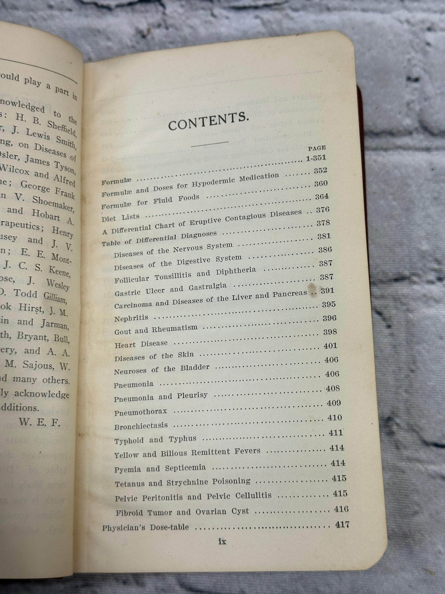 Flipped Pages Books Pocket Medical Formulary by W.E. Fitch M.D. [1929]