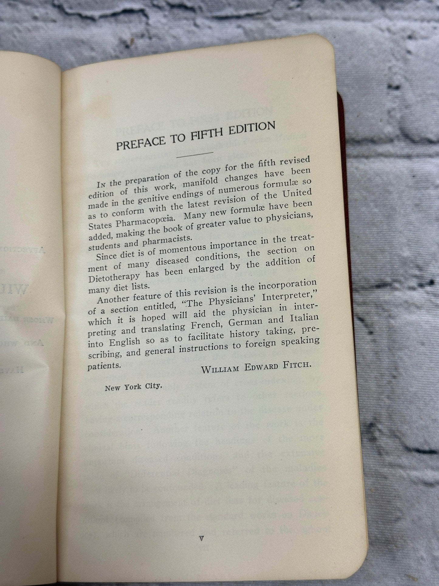 Flipped Pages Books Pocket Medical Formulary by W.E. Fitch M.D. [1929]