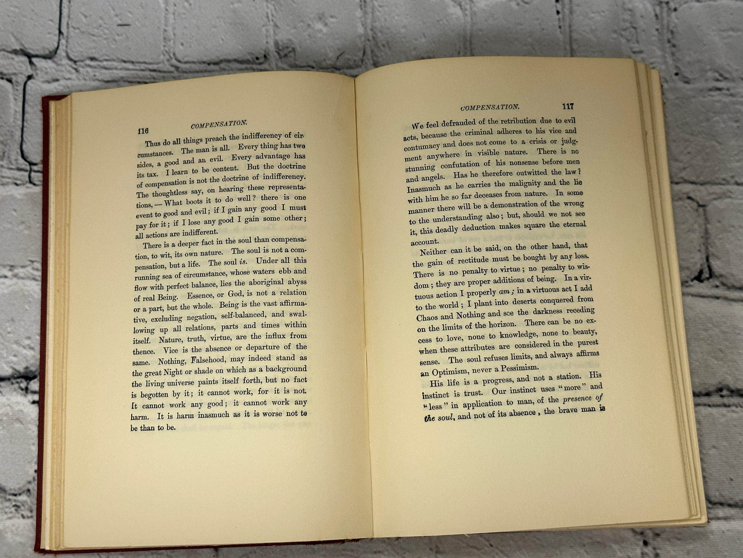 Flipped Pages Essays By Ralph Waldo Emerson, Two Volumes in One [1883]