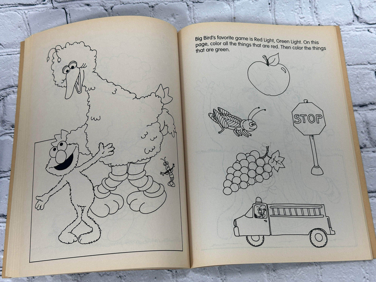 Flipped Pages Golden A Giant Coloring Book Sesame Street Fun and Games  by Anne Duax [1991]