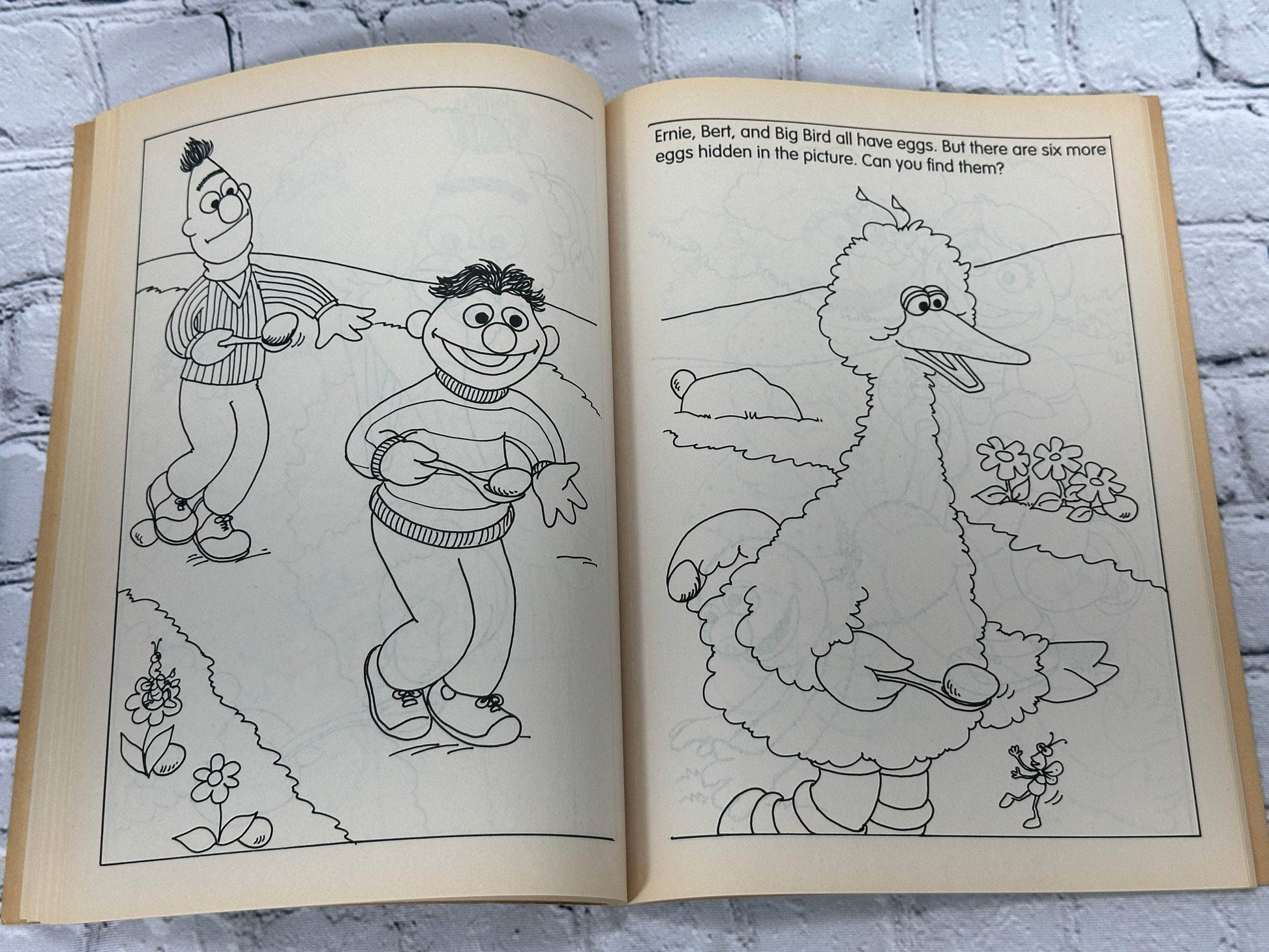 Flipped Pages Golden A Giant Coloring Book Sesame Street Fun and Games  by Anne Duax [1991]