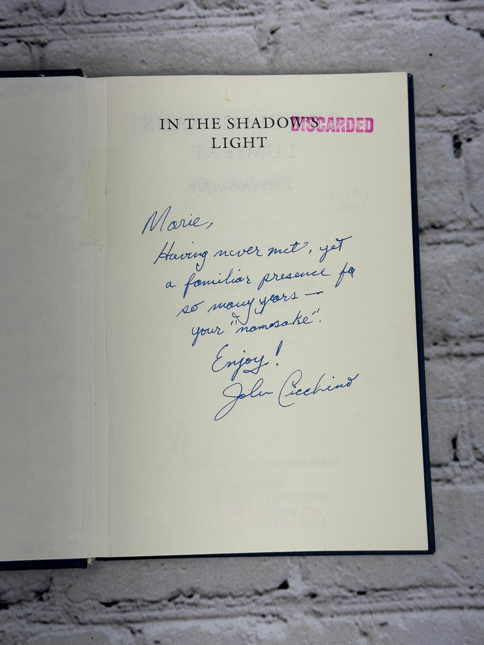 Flipped Pages In the Shadow's Light by Bonnefoy [1991]