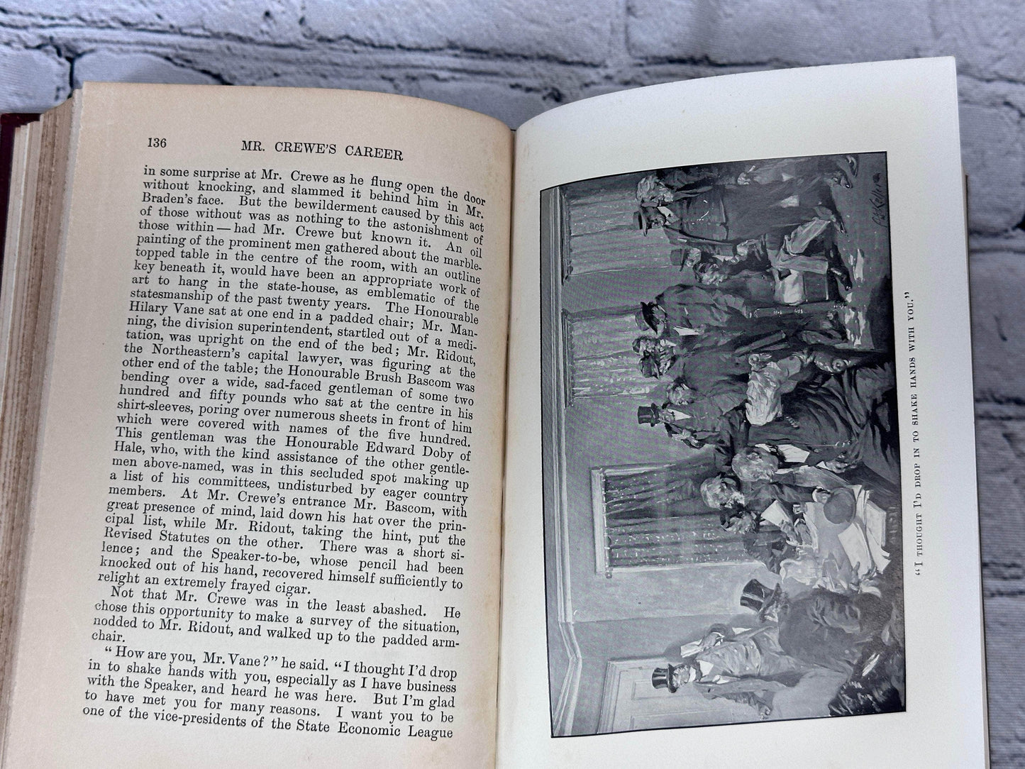 Flipped Pages Mr. Crewe's Career By Winston Churchill [4th Printing · 1908]