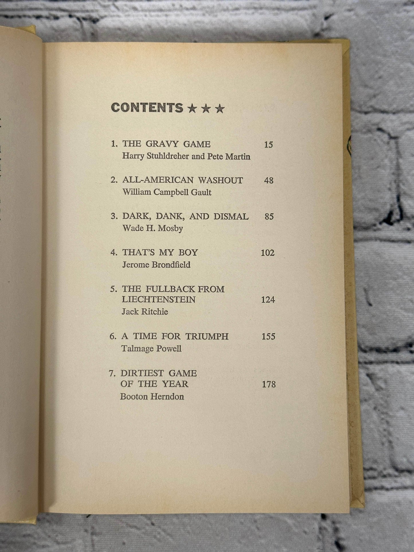 Flipped Pages Players' Choice: Great Tales of The Gridiron By NFL Players [1969]