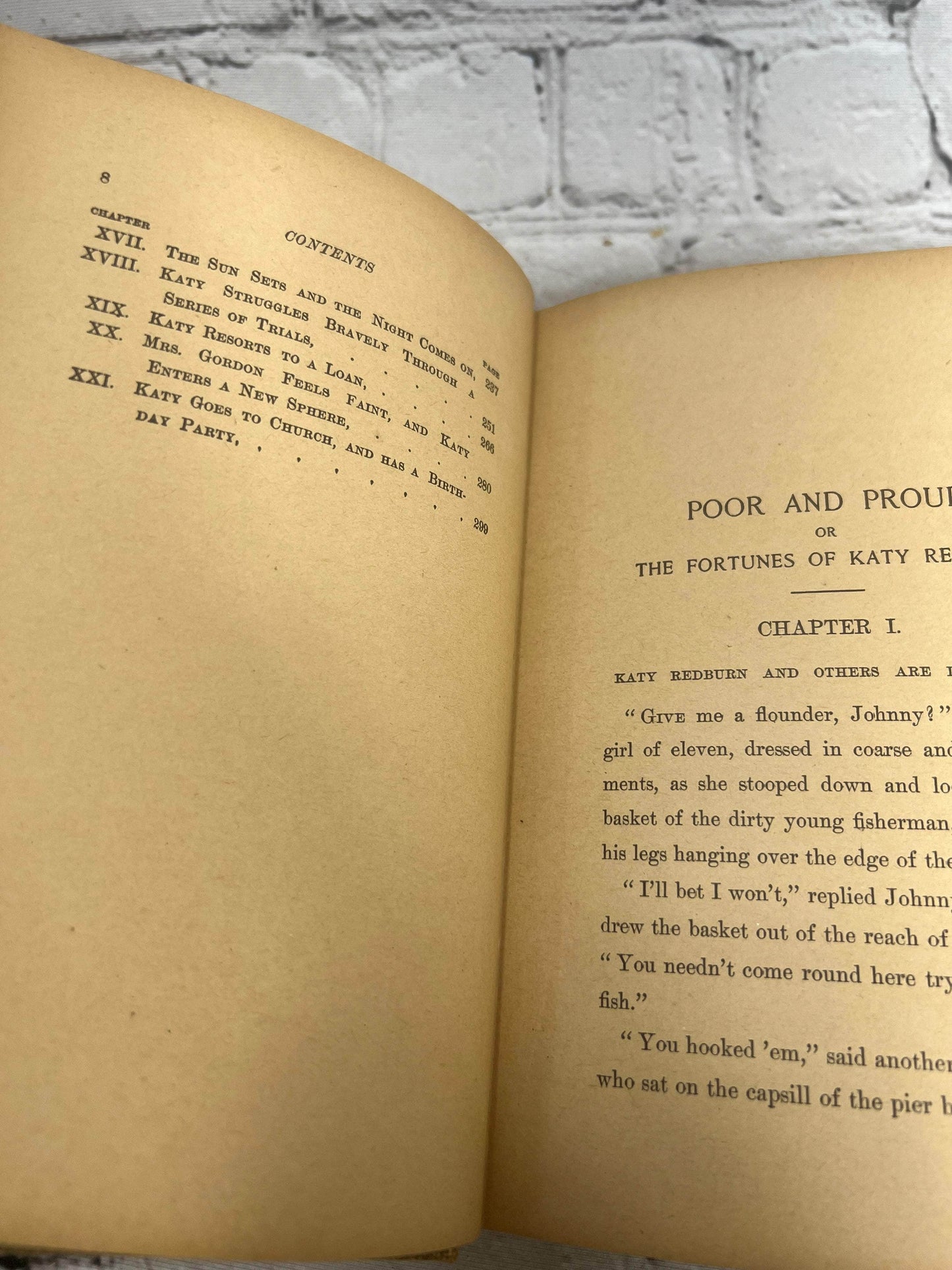 Flipped Pages Poor and Proud or The Fortunes of Katy Red Burn by Oliver Optic [Mershon Company · 1886]