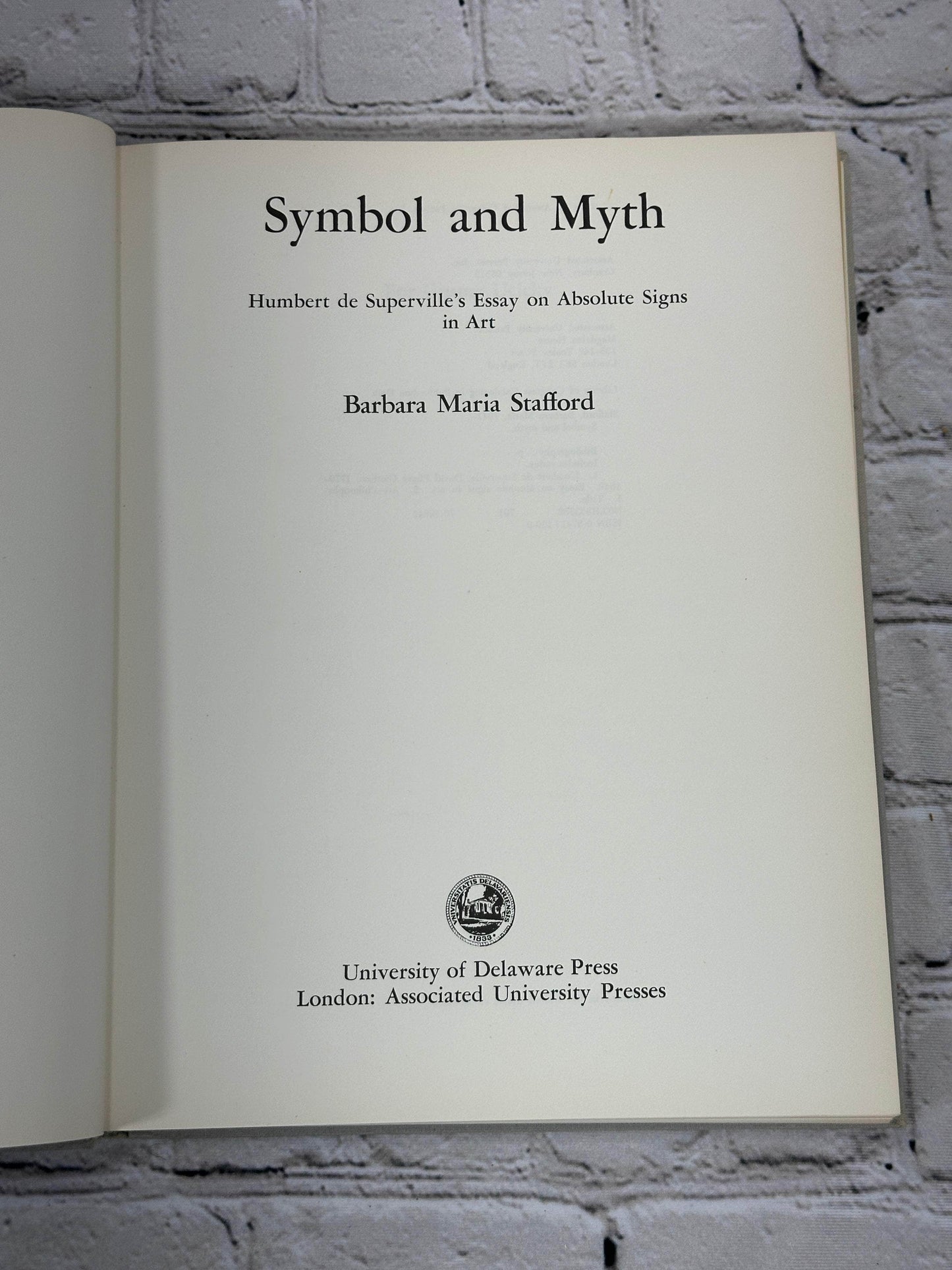 Flipped Pages Symbol and Myth: Humbert De Superville's Essay on Absolute Signs [1979]