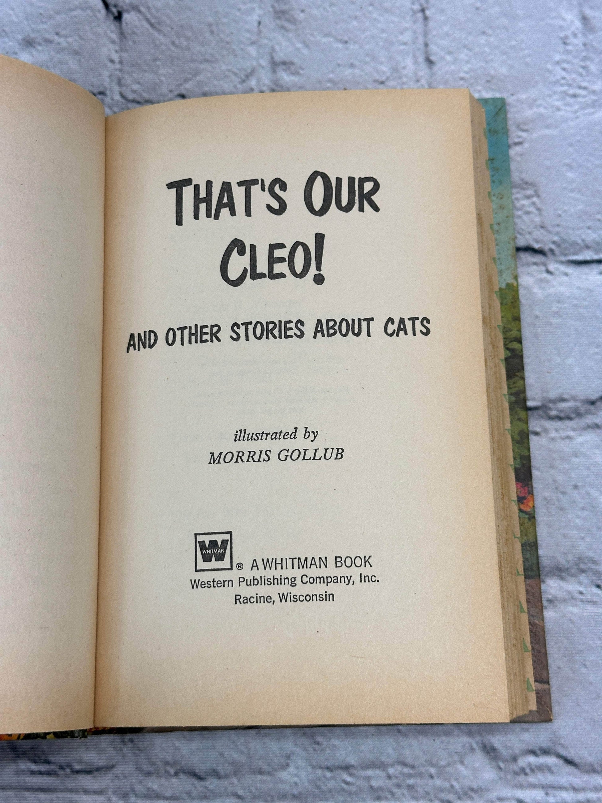 Flipped Pages That's Our Cleo & Other Stories About Cats illustrated by Morris Gollub [1966]