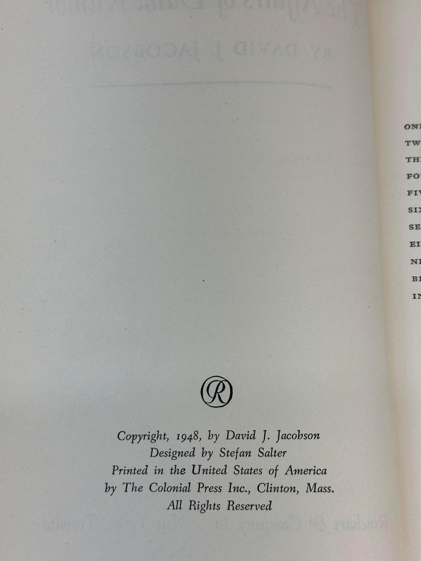 Flipped Pages The Affairs of Dame Rumor by David J Jacobson [1948]