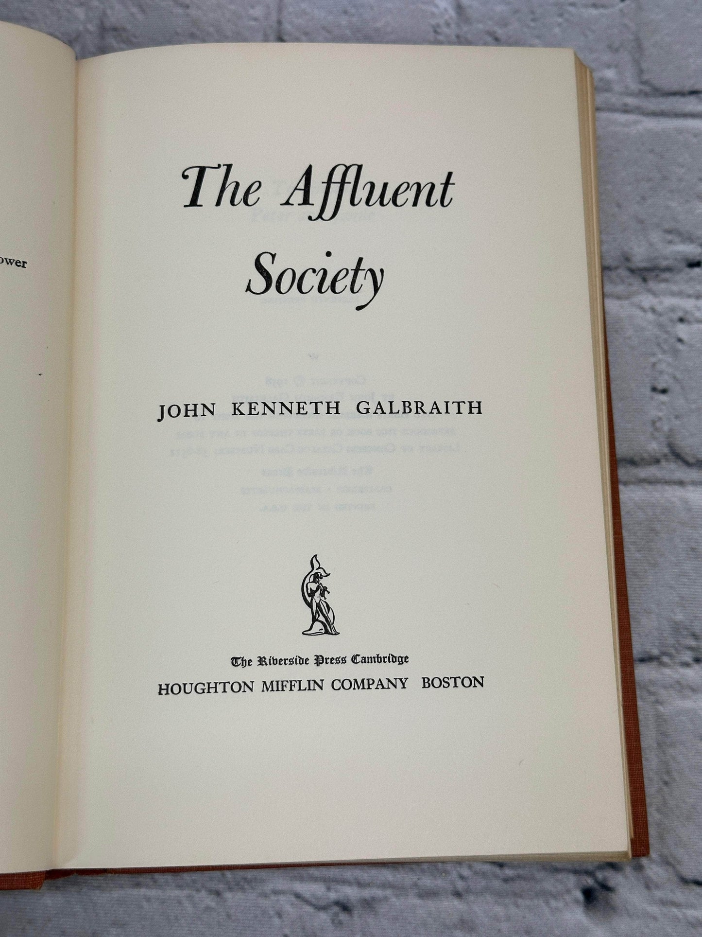 Flipped Pages The Affluent Society, by John Kenneth Galbraith [1958 · 11th Printing]