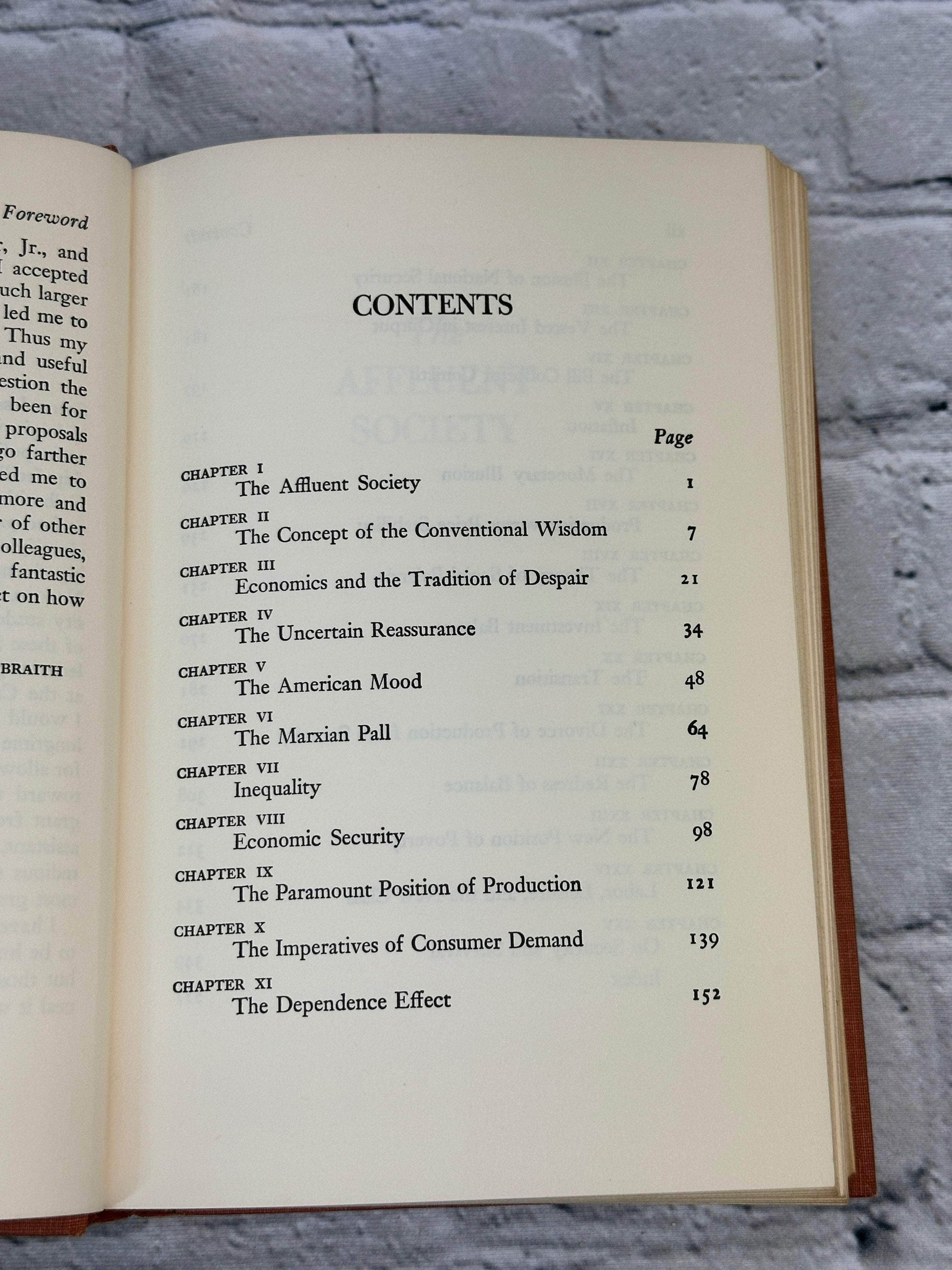 Flipped Pages The Affluent Society, by John Kenneth Galbraith [1958 · 11th Printing]