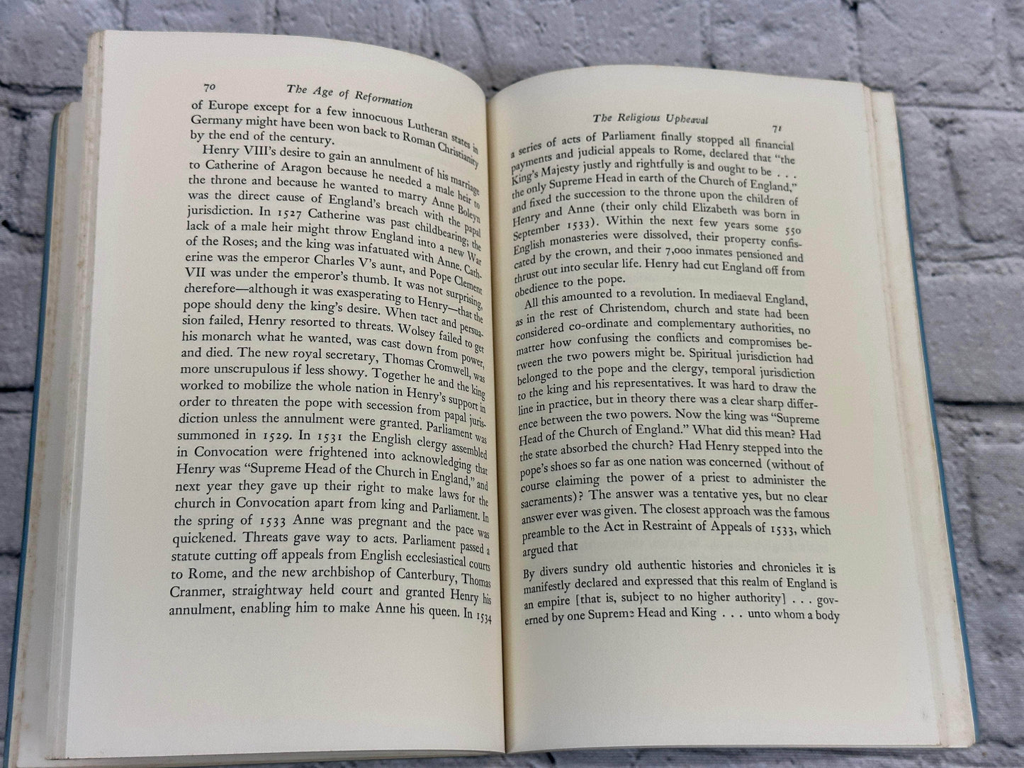 Flipped Pages The Age of Reformation by Harbison, E. Harris [1962 · Seventh Printing]