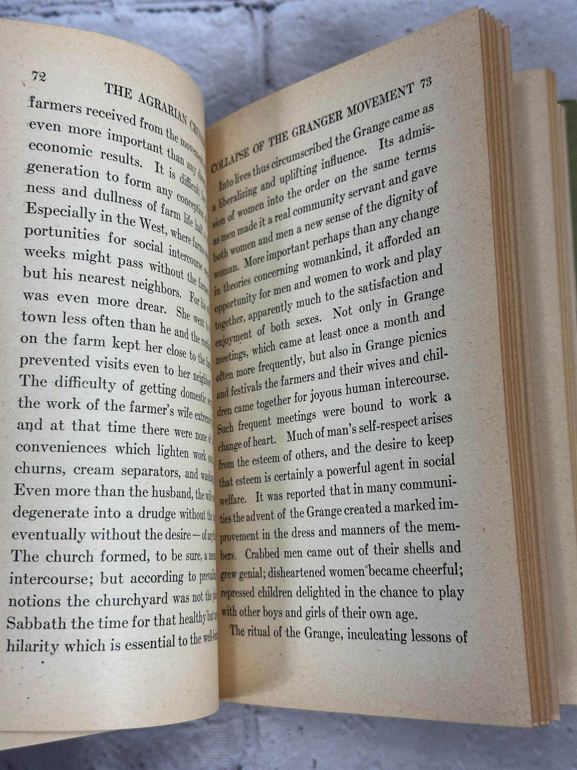 Flipped Pages The Agrarian Crusade; A Chronicle of the Farmer in Politics by Solon Buck [1920]