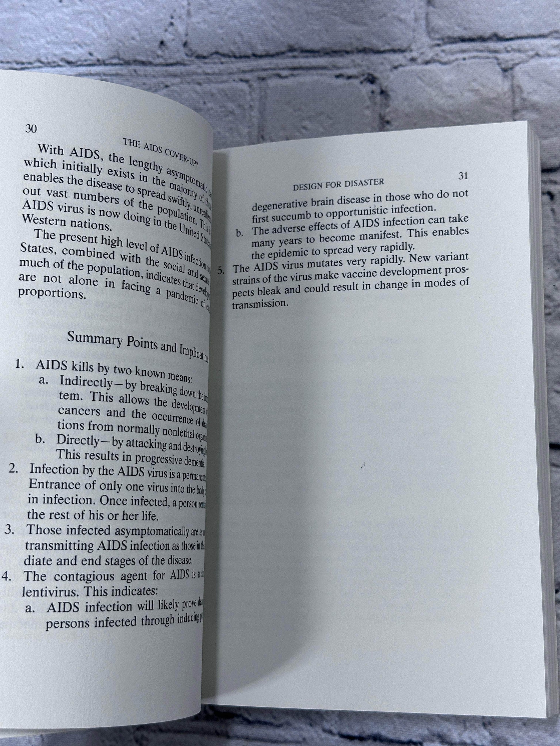 Flipped Pages The AIDS Cover-Up: The Real and Alarming Facts about AIDS [2nd Edition · 1987]