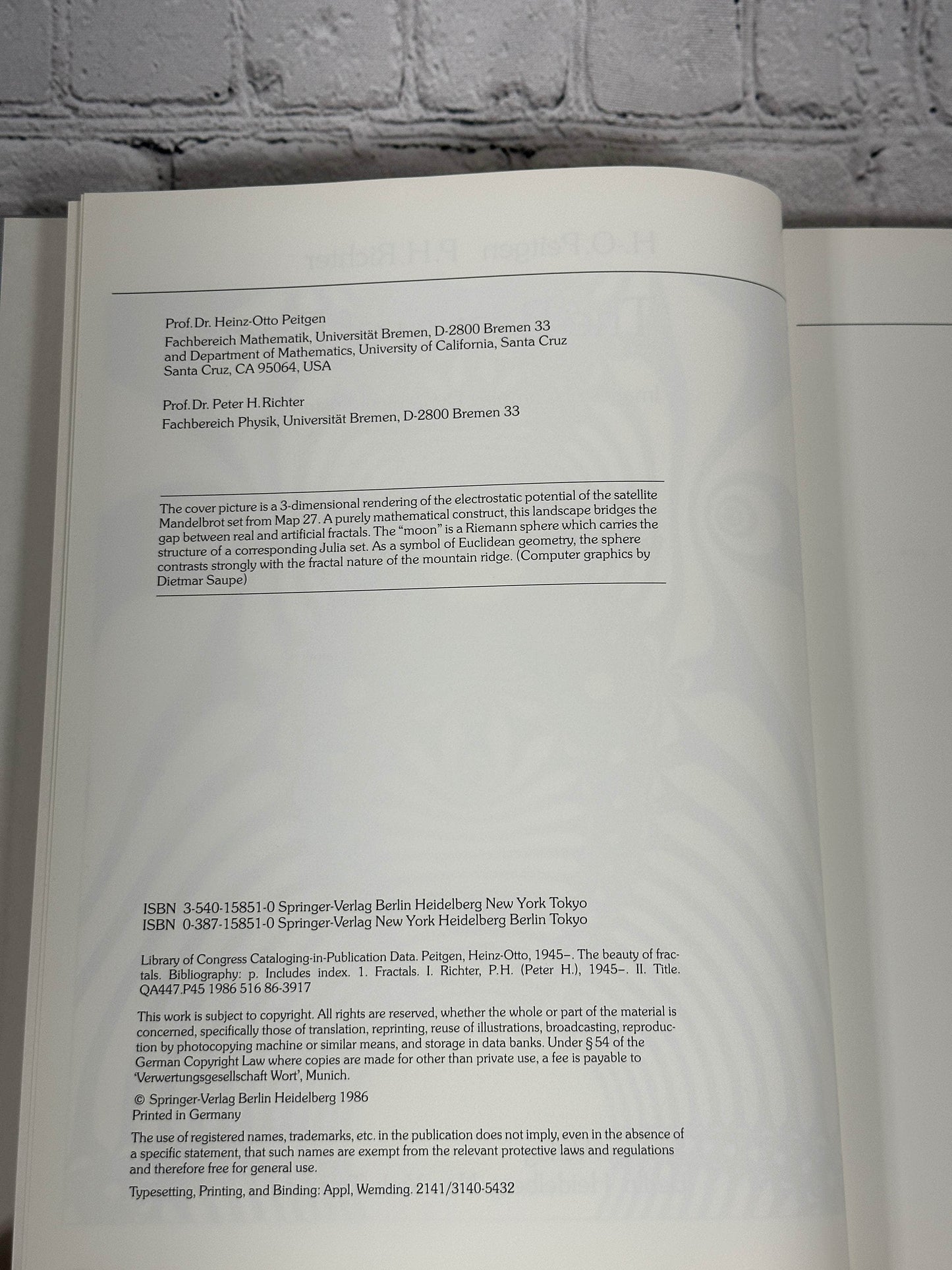 Flipped Pages The Beauty of Fractals by H.-O. Peitgen & P.H. Richter [1986]